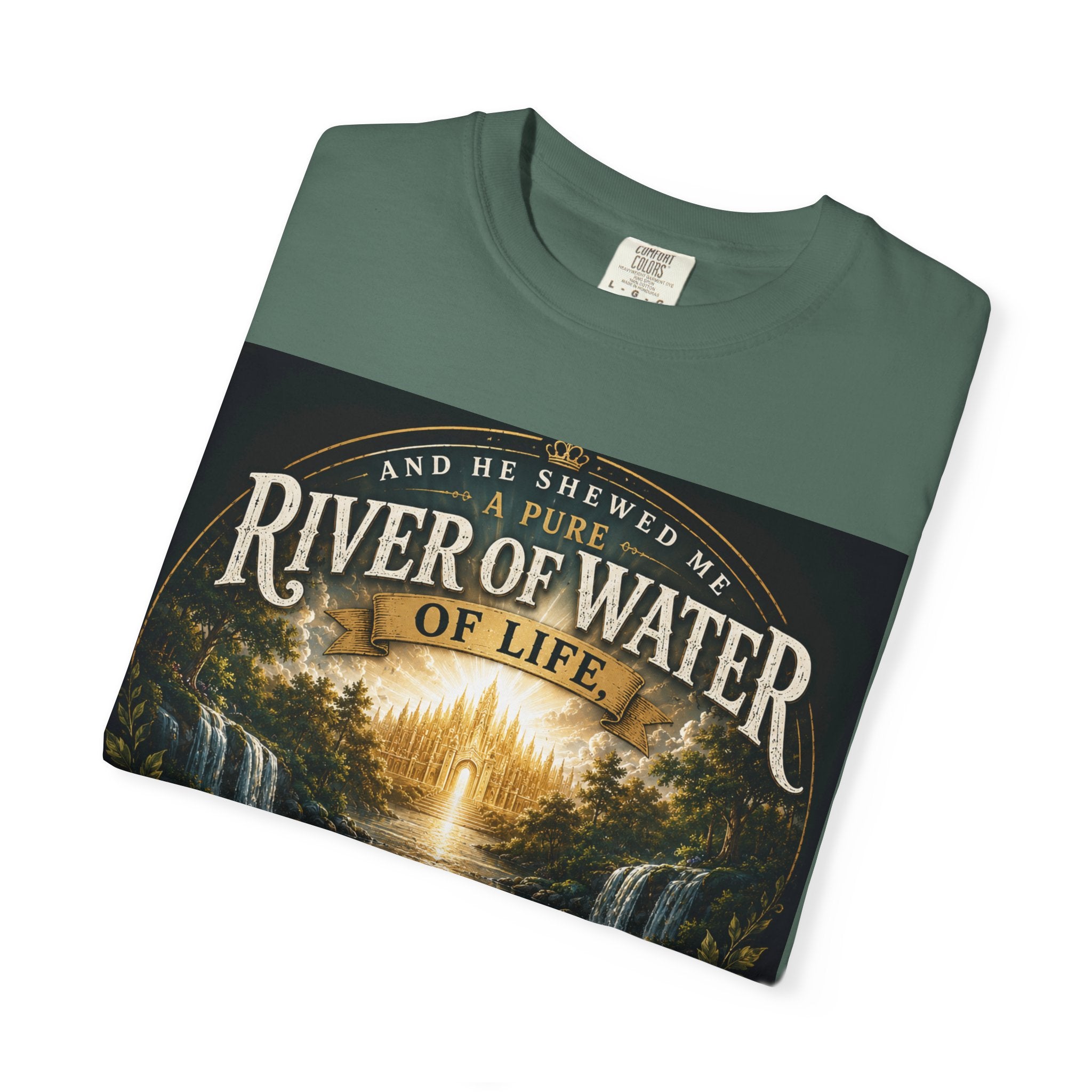 And He Showed Me a Pure River of Water of Life — Brave Hearts Country Gospel T-Shirt