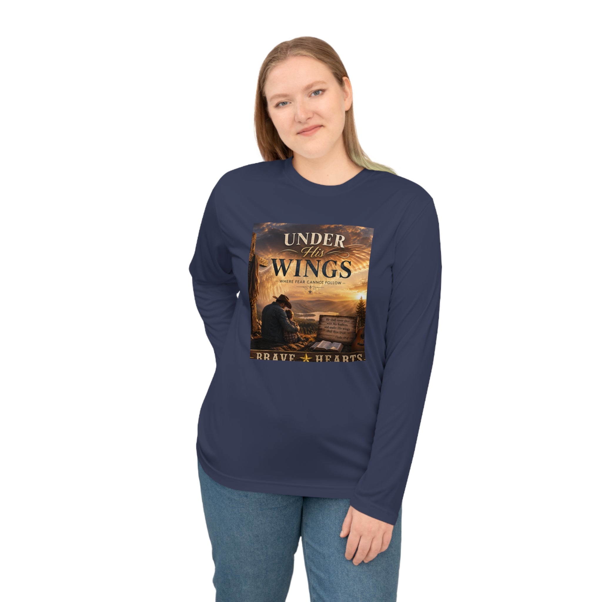 Under the Wings – Brave Hearts Country Gospel Long Sleeve T-Shirt