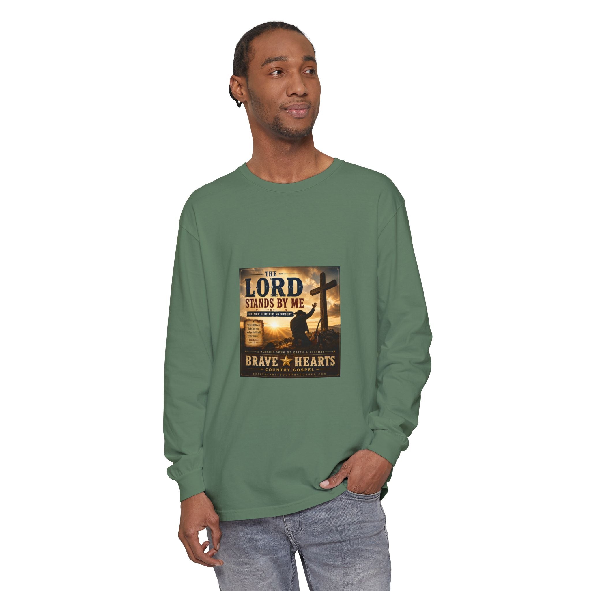The Lord Stands By Me — Brave Hearts Country Gospel Long Sleeve T-Shirt