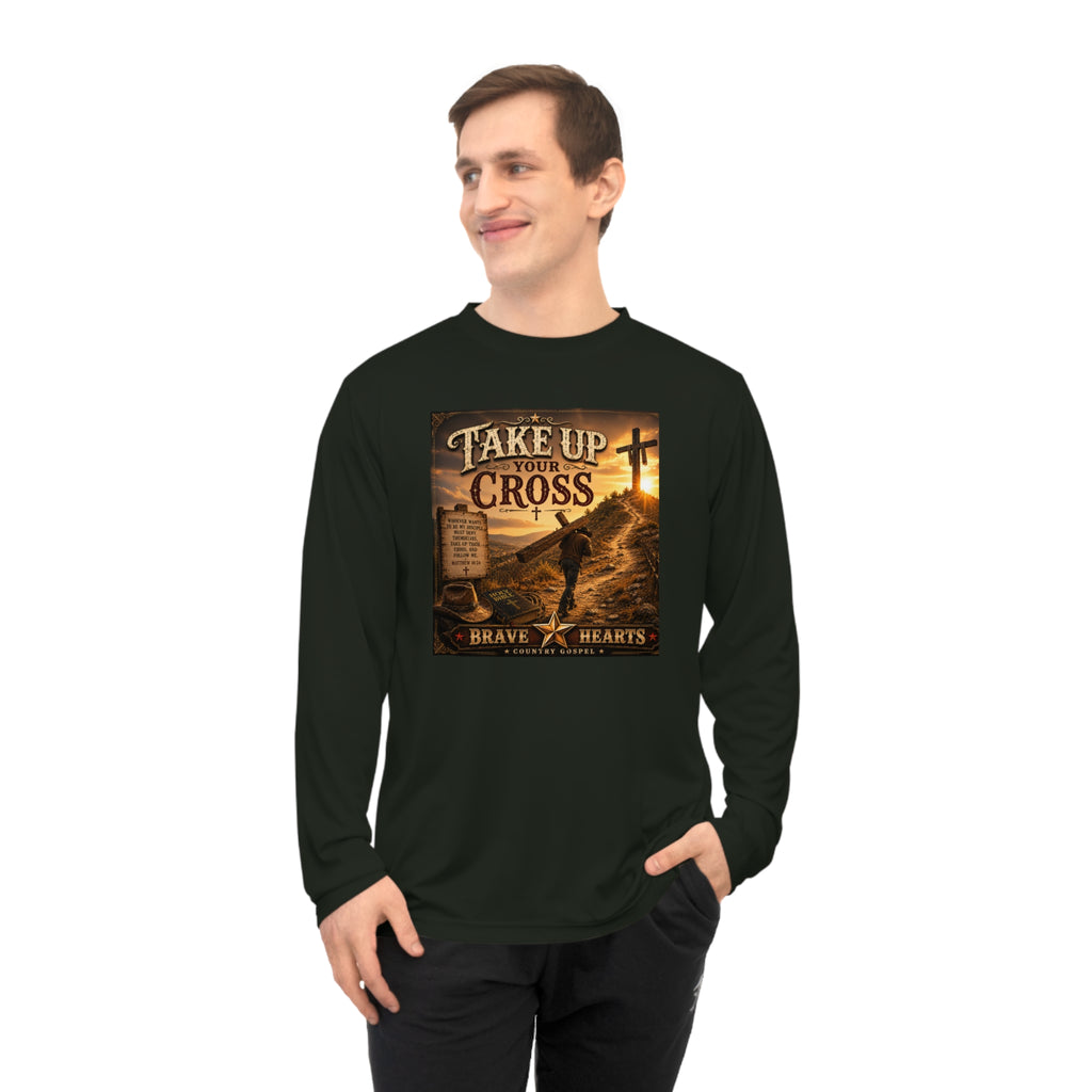 Take Up Your Cross - Brave Hearts Country Gospel Long Sleeve T-Shirt