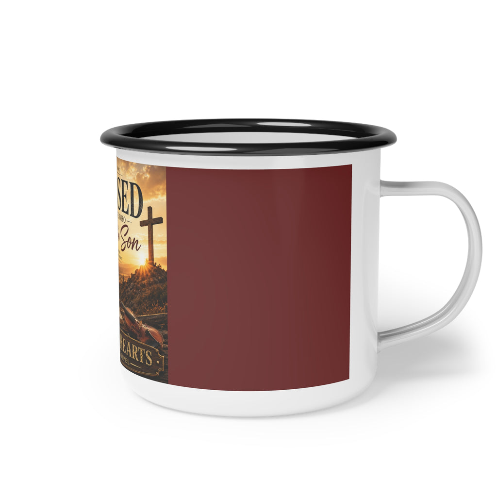 Blessed Are Those Who Trust the Son Enamel mug - Brave Hearts Country Gospel