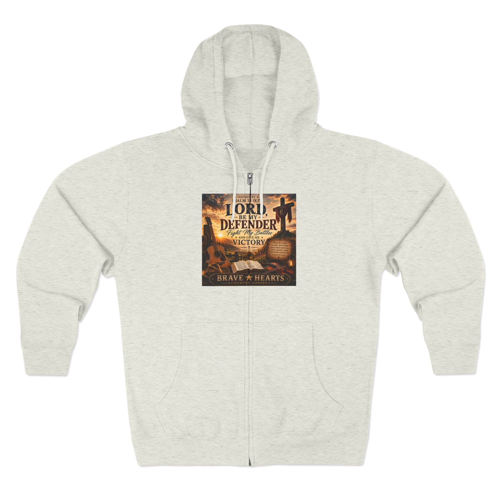 Lord, Be My Defender — Brave Hearts Country Gospel Zip-Up Hoodie