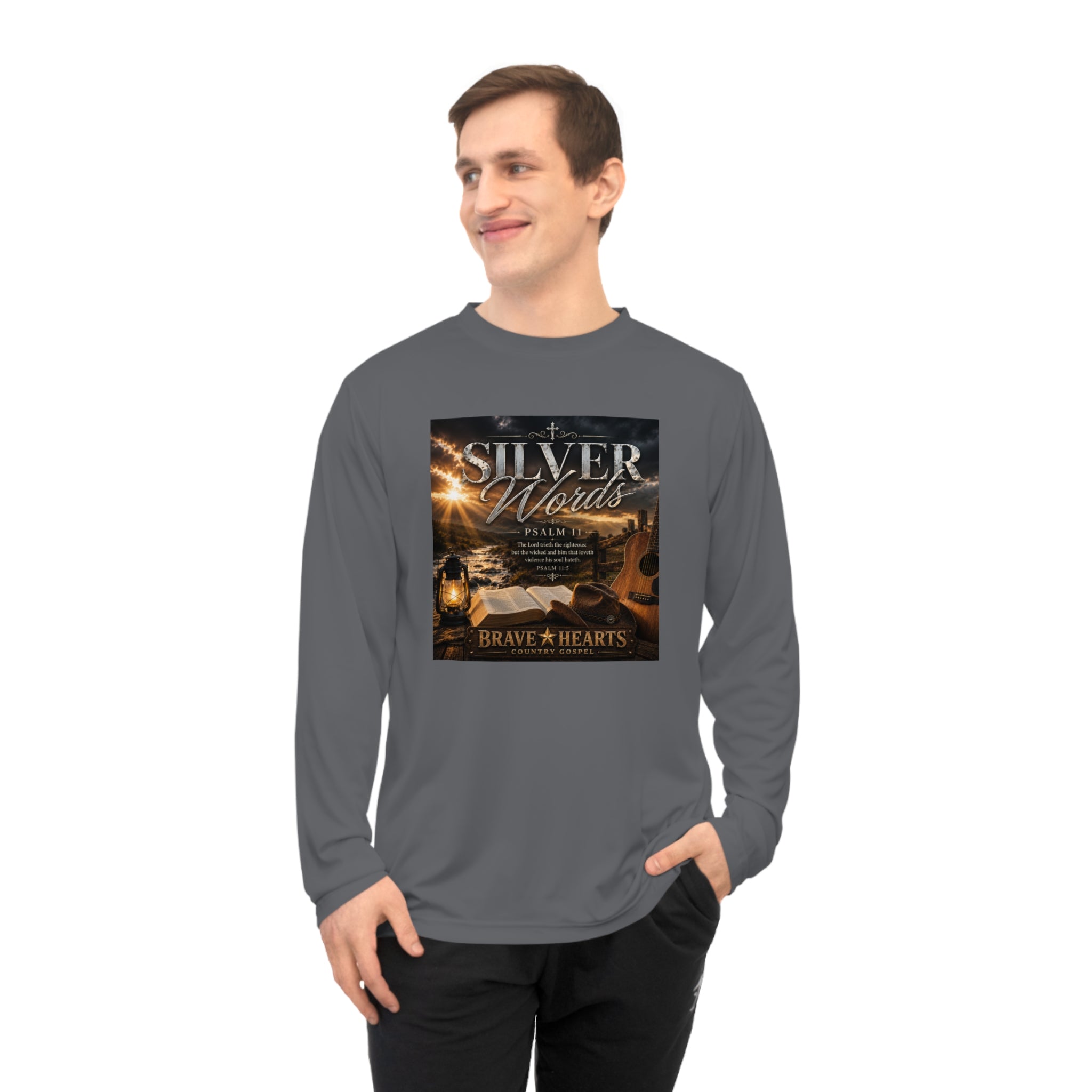Silver Words - Brave Hearts Country Gospel Long Sleeve T-Shirt
