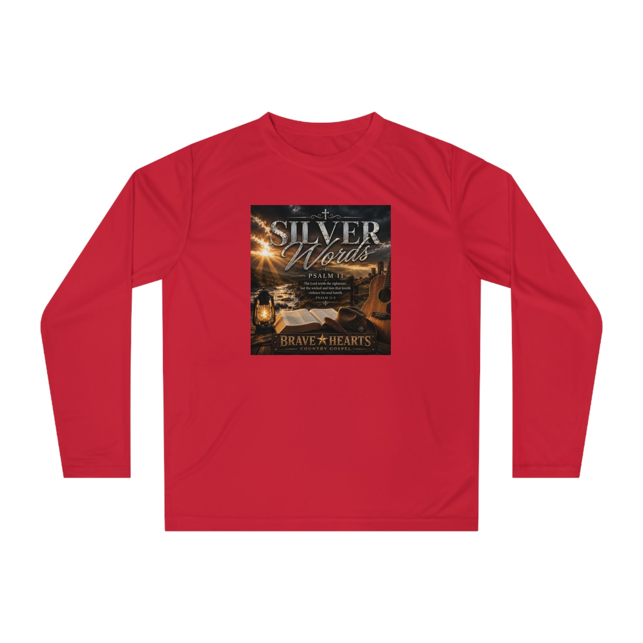 Silver Words - Brave Hearts Country Gospel Long Sleeve T-Shirt
