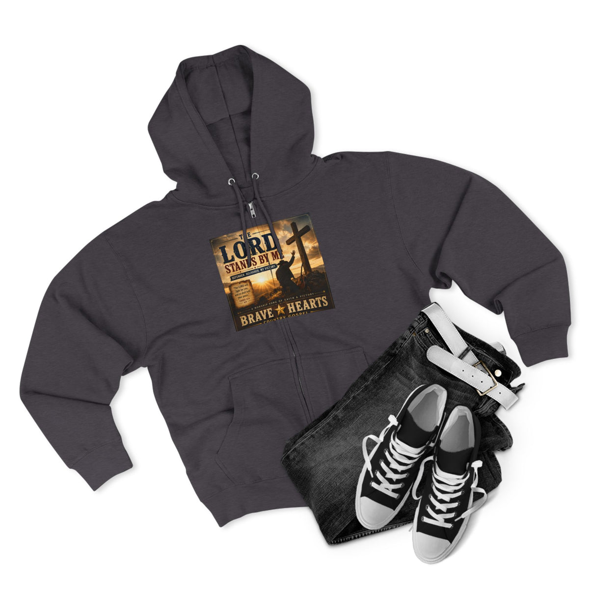 Lord Stands By Me - Brave Hearts Country Gospel ZIP Hoodie