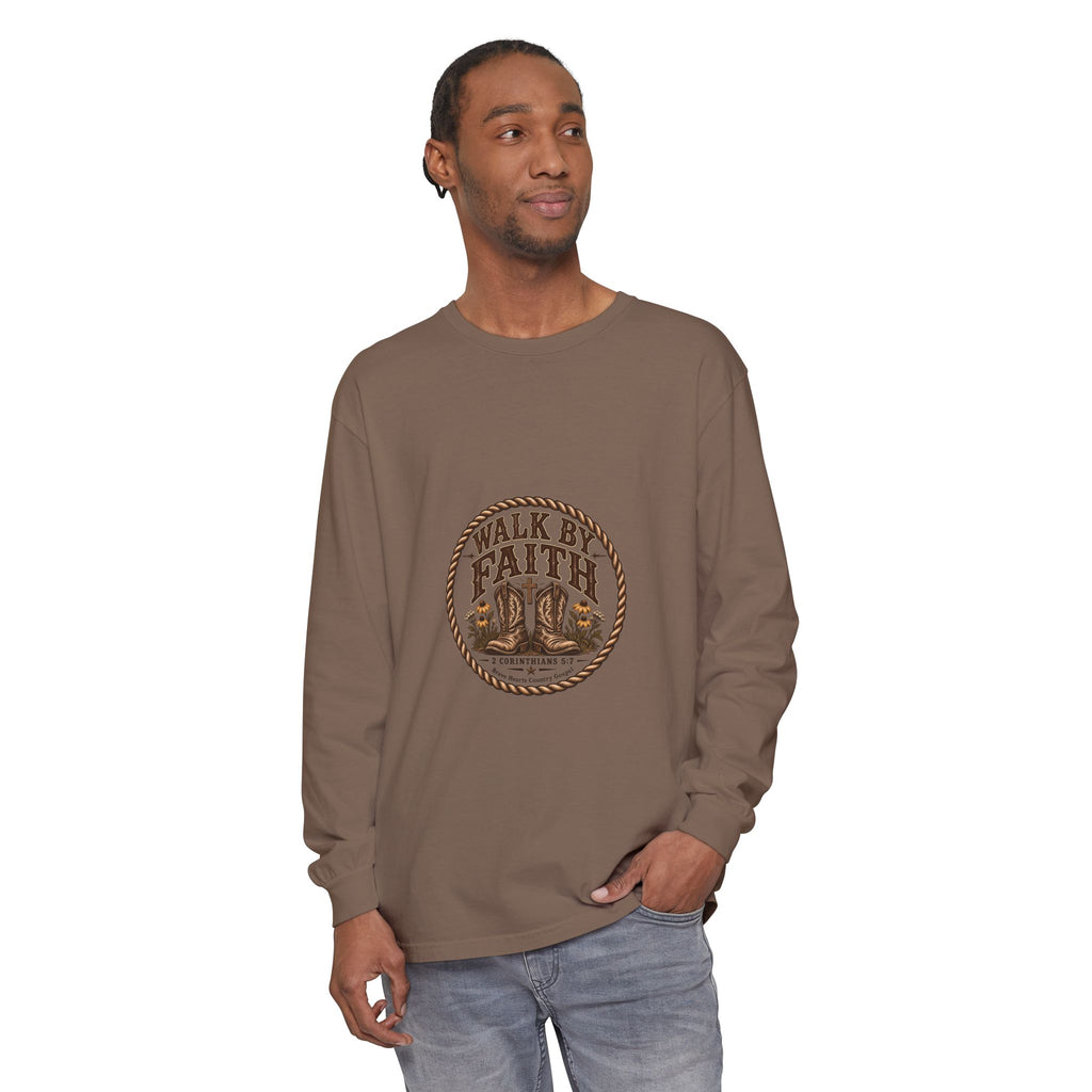 Walk by Faith - Brave Hearts Country Gospel Long Sleeve Tee