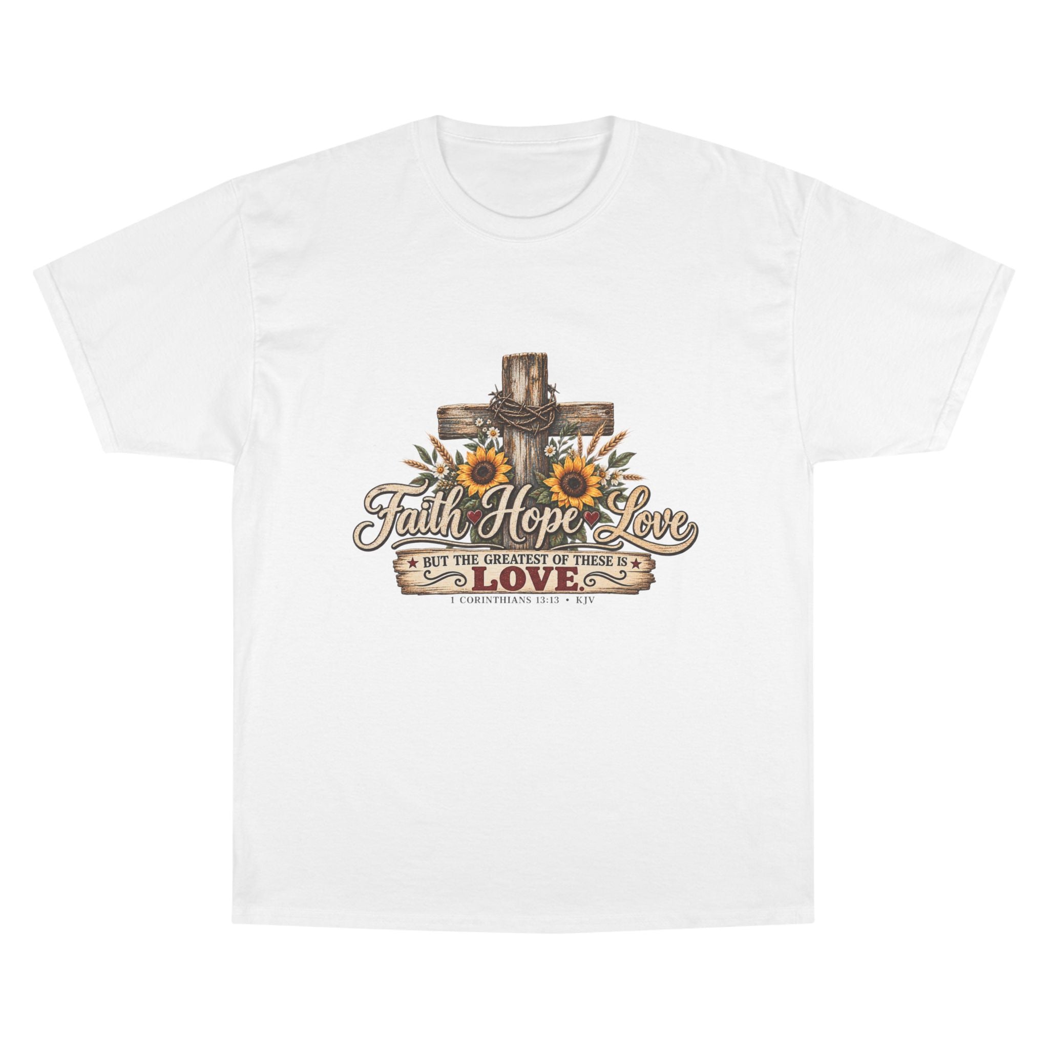 Faith Hope Love — Brave Hearts Country Gospel T-Shirt (Extended Sizes)