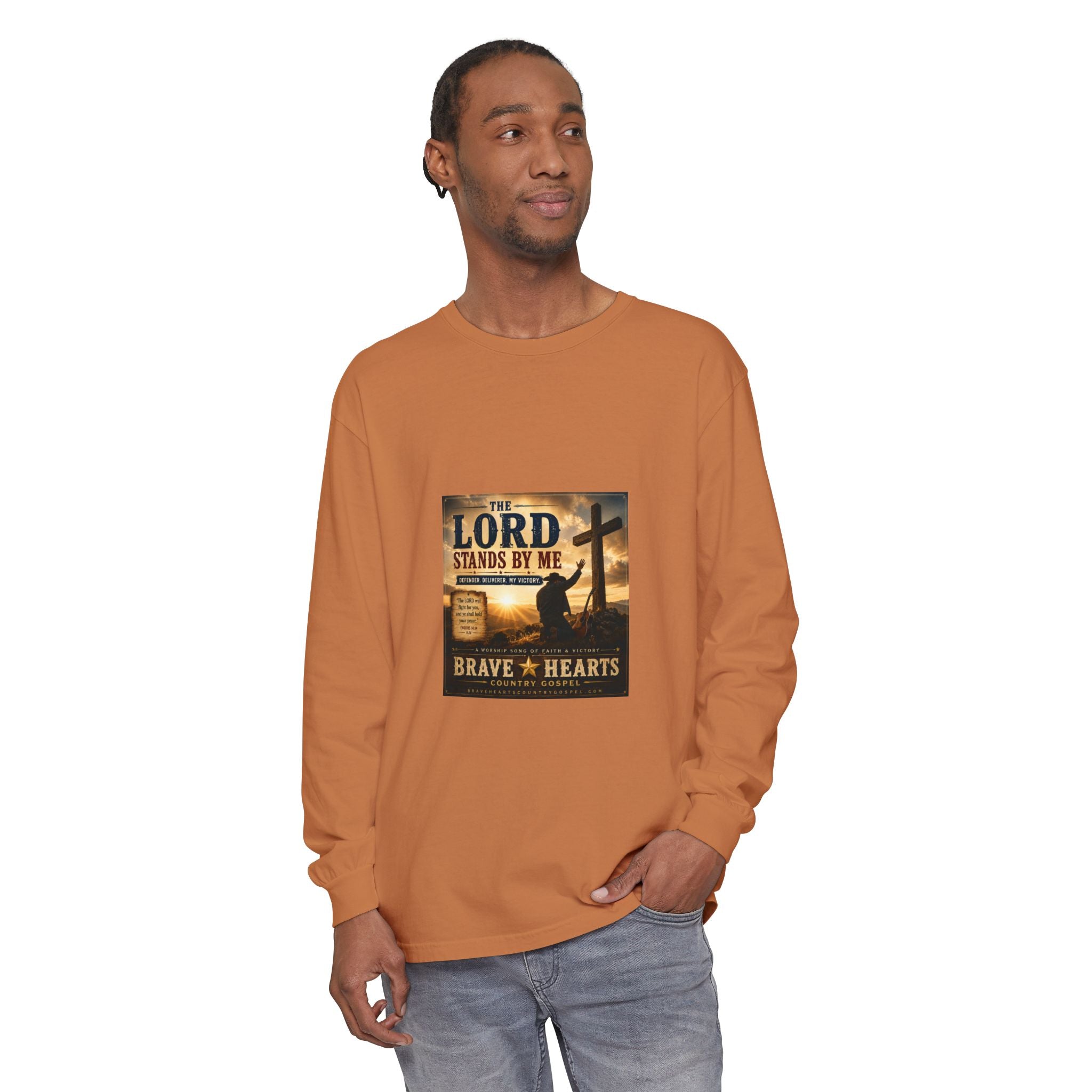 The Lord Stands By Me — Brave Hearts Country Gospel Long Sleeve T-Shirt