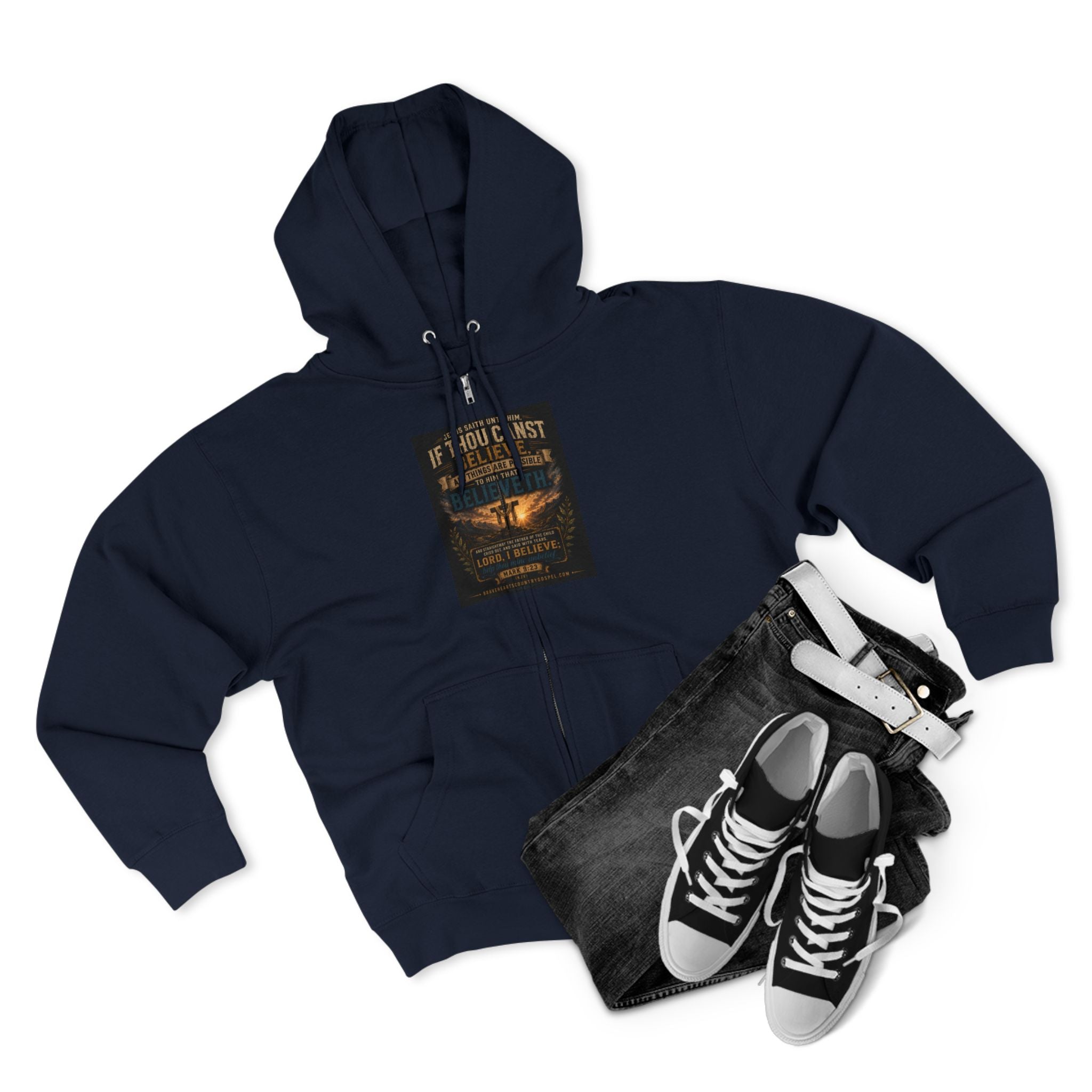 If Thou Canst Believe - Brave Hearts Country Gospel Hoodie