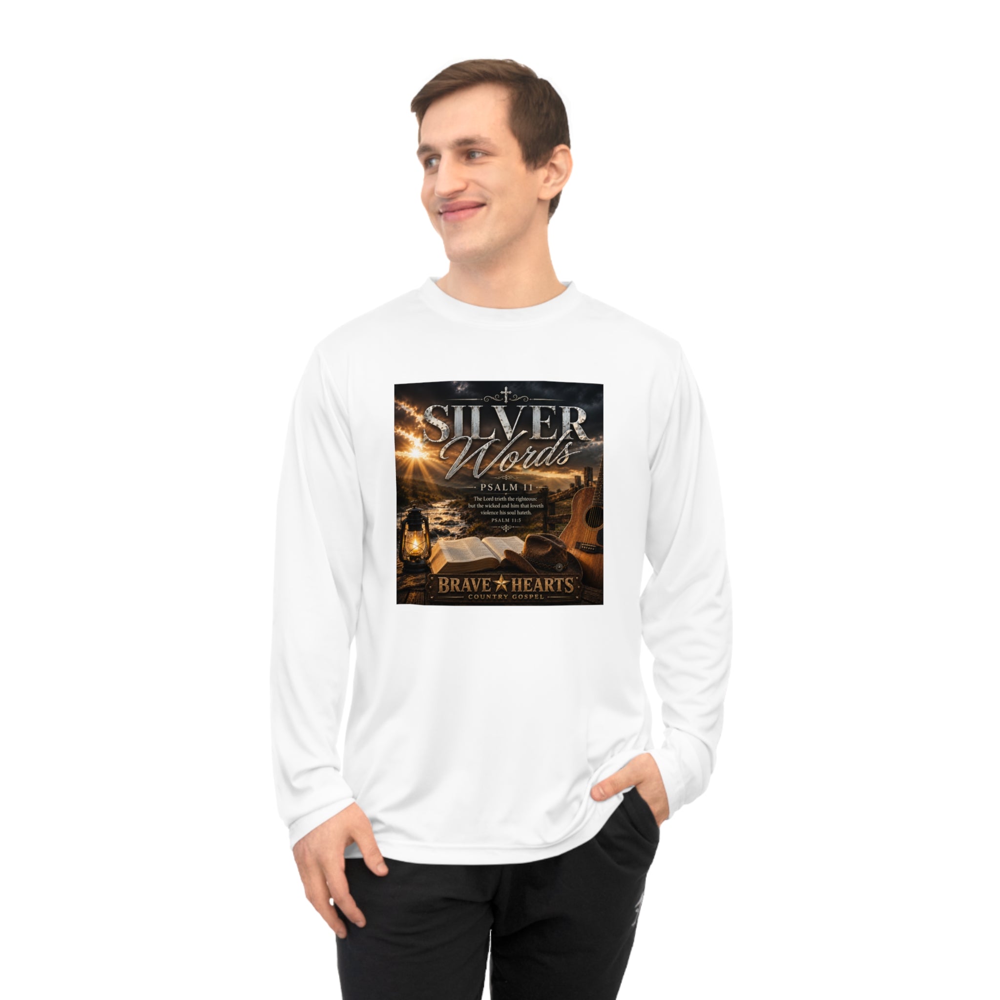 Silver Words - Brave Hearts Country Gospel Long Sleeve T-Shirt