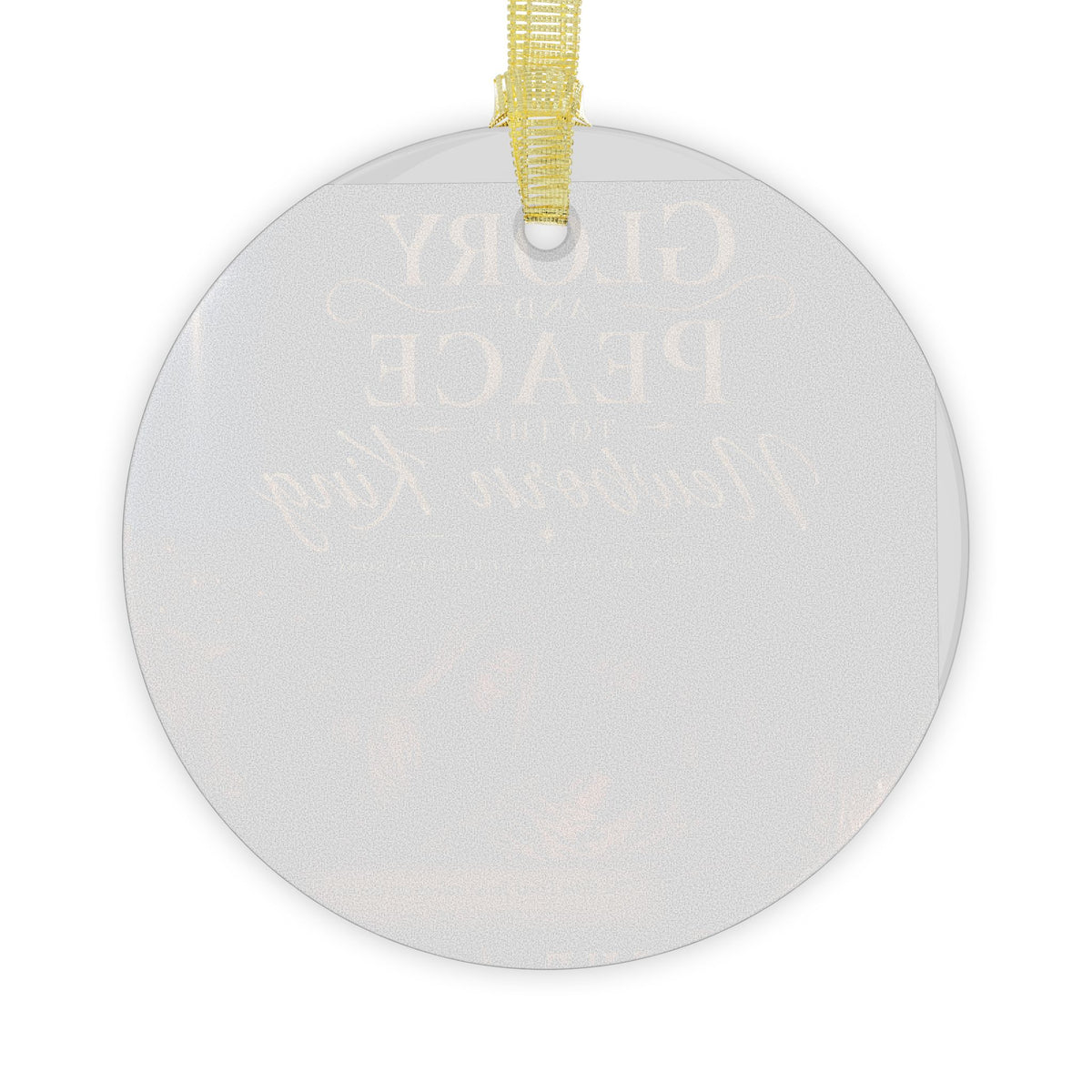 Glory and Peace to the Newborn King — Brave Hearts Country Gospel Glass Ornaments