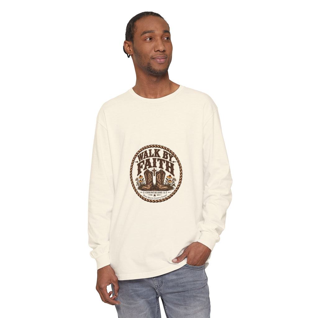 Walk by Faith - Brave Hearts Country Gospel Long Sleeve Tee