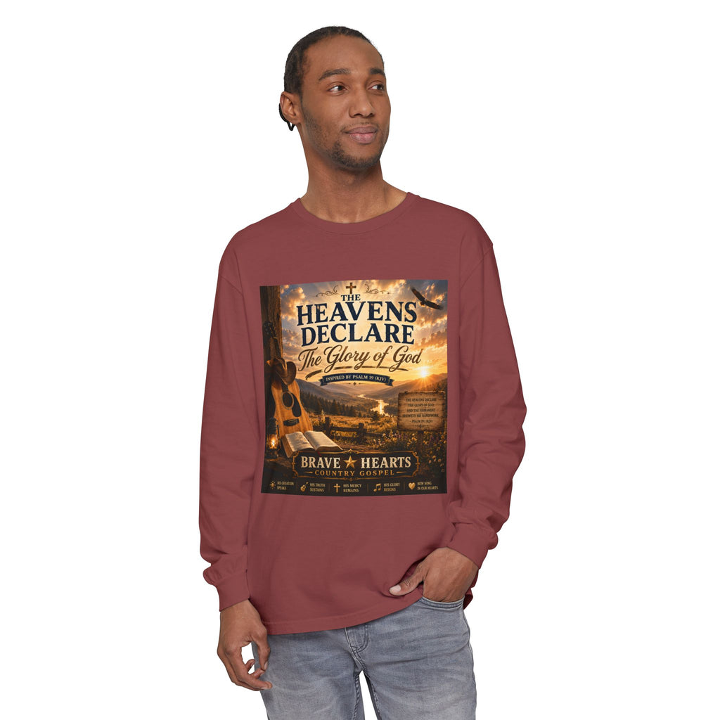 The Heavens Declare the Glory of God — Brave Hearts Country Gospel Long Sleeve Tee