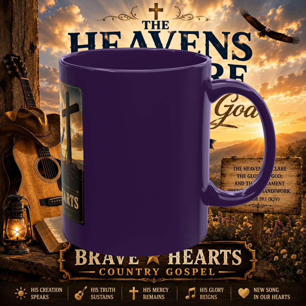 Lord Stands By Me Ceramic Mug — Christian Faith Coffee Cup (Brave Hearts Country Gospel)