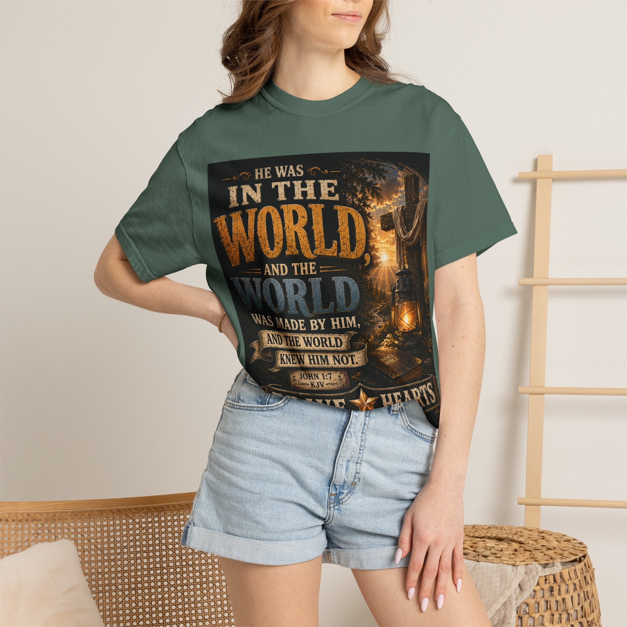 He Was In The World — Brave Hearts Country Gospel T-Shirt