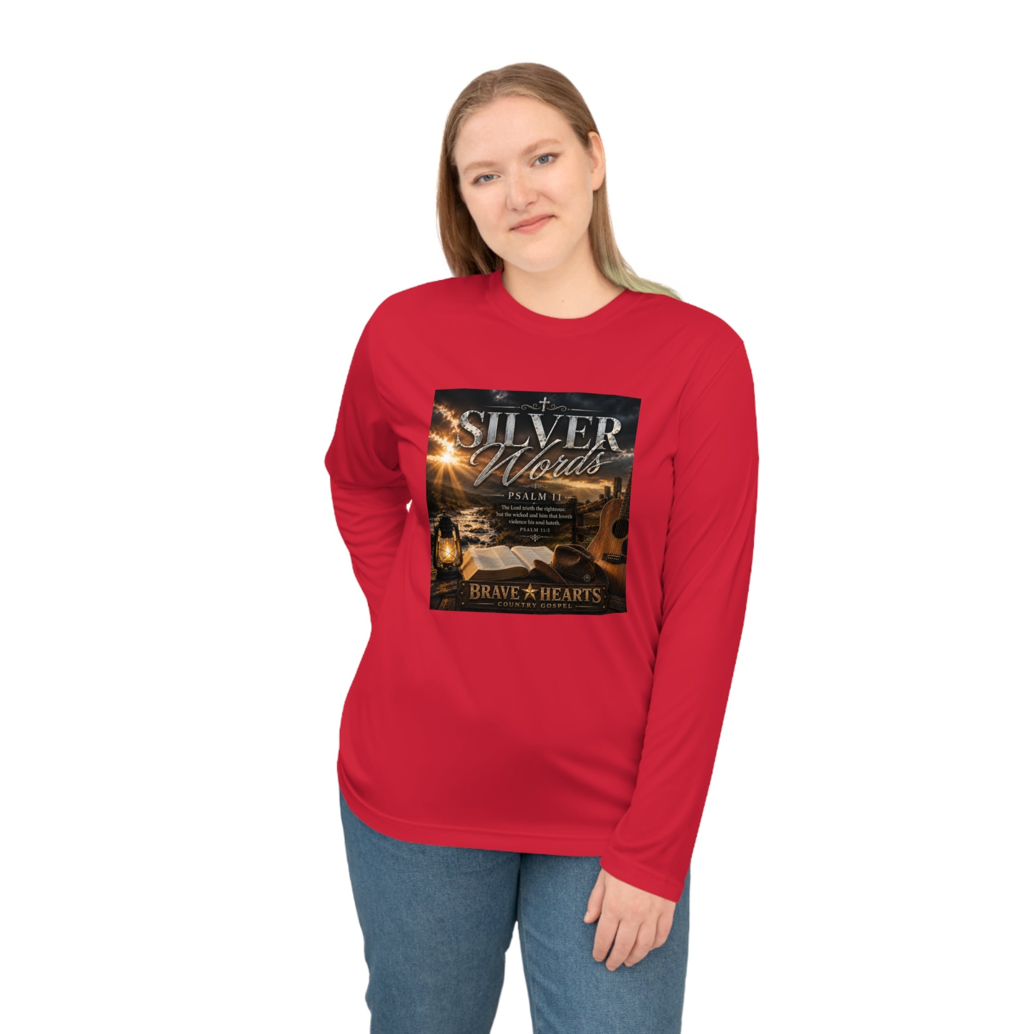 Silver Words - Brave Hearts Country Gospel Long Sleeve T-Shirt
