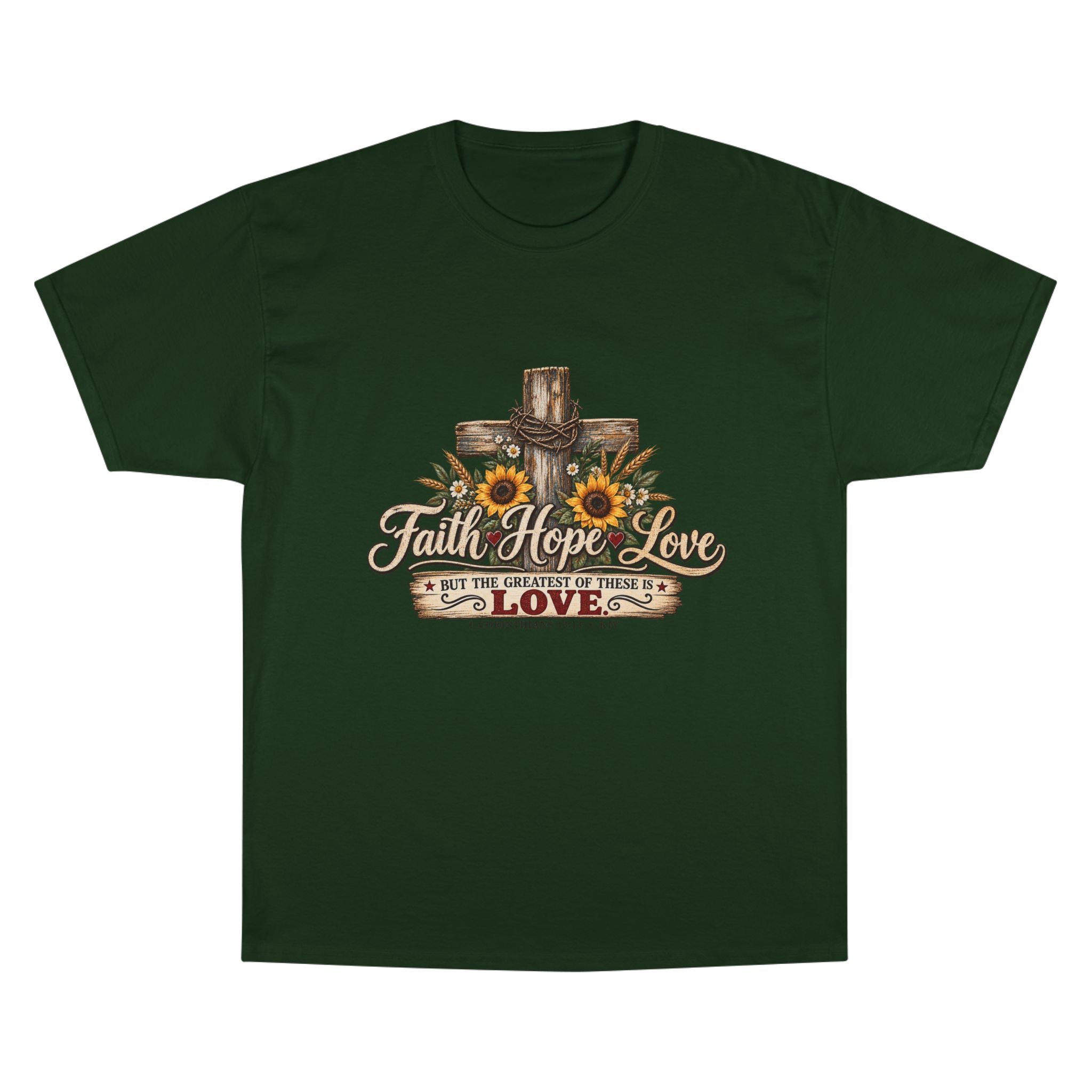 Faith Hope Love — Brave Hearts Country Gospel T-Shirt (Extended Sizes)