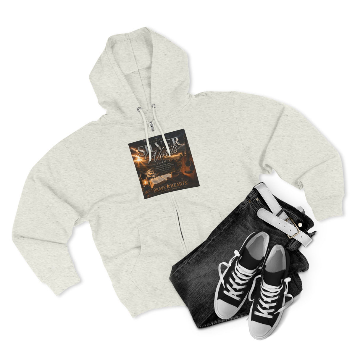 Silver Words- Brave Hearts Country Gospel ZIP Hoodie