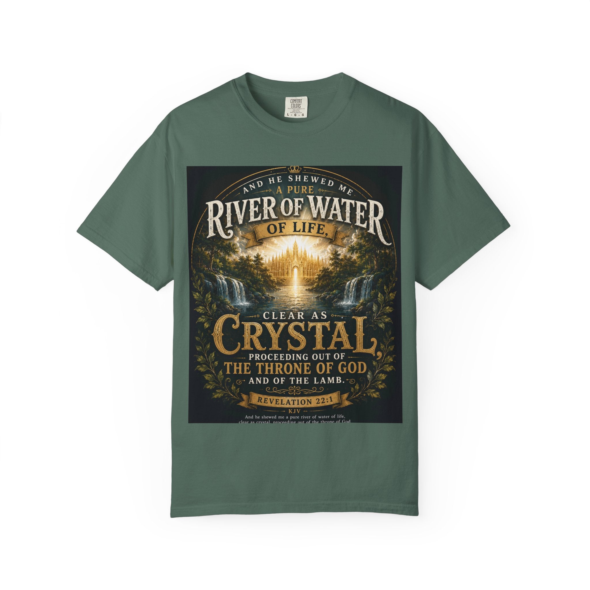 And He Showed Me a Pure River of Water of Life — Brave Hearts Country Gospel T-Shirt