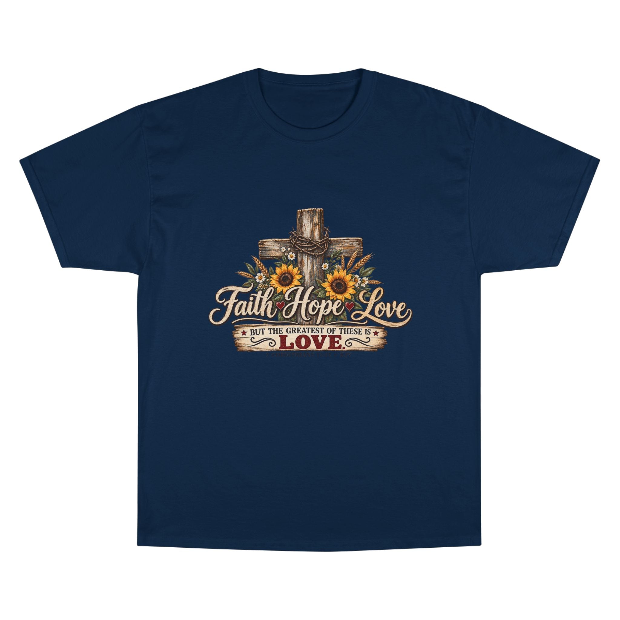 Faith Hope Love — Brave Hearts Country Gospel T-Shirt (Extended Sizes)