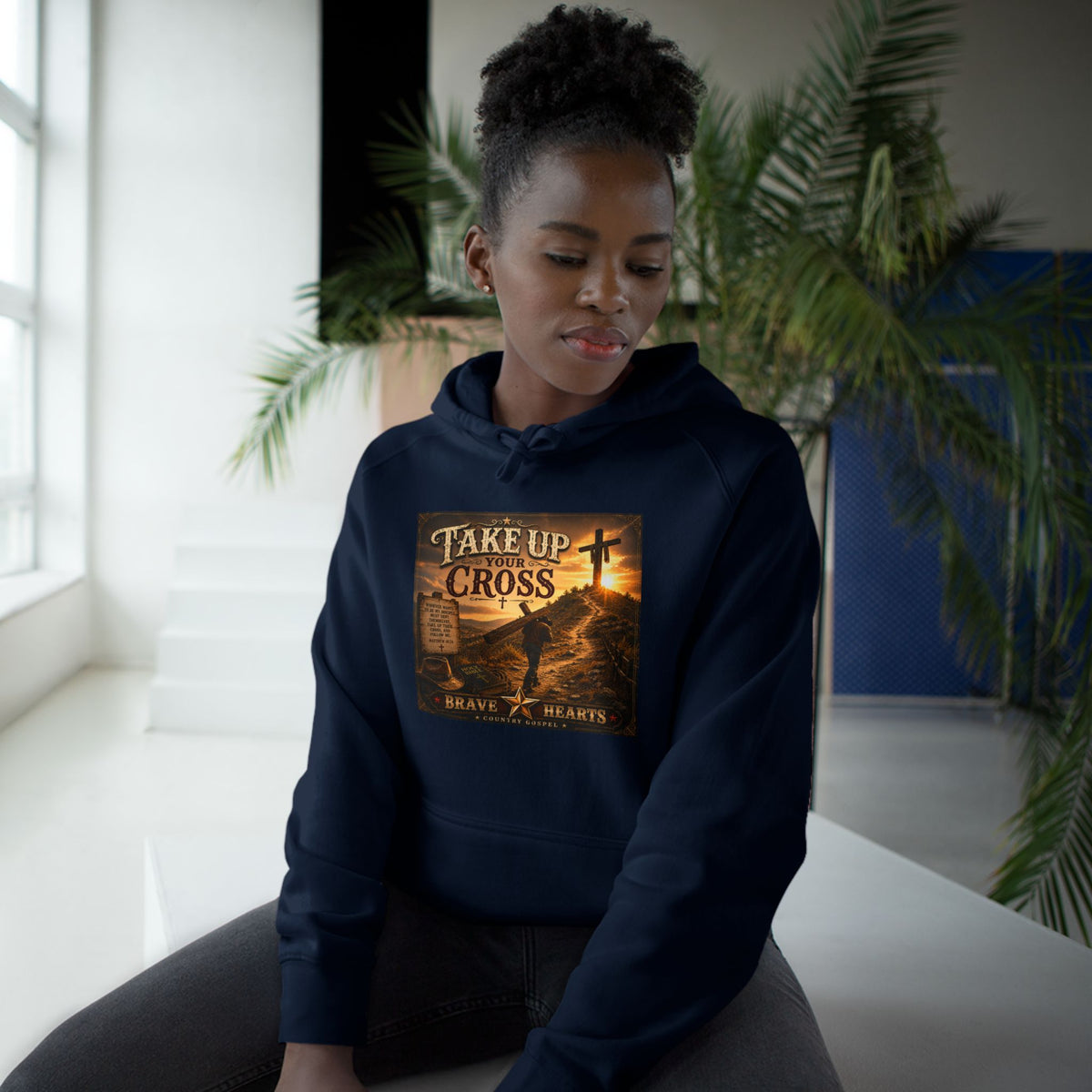 Take Up Your Cross-rave Hearts Country Gospel Hoodie