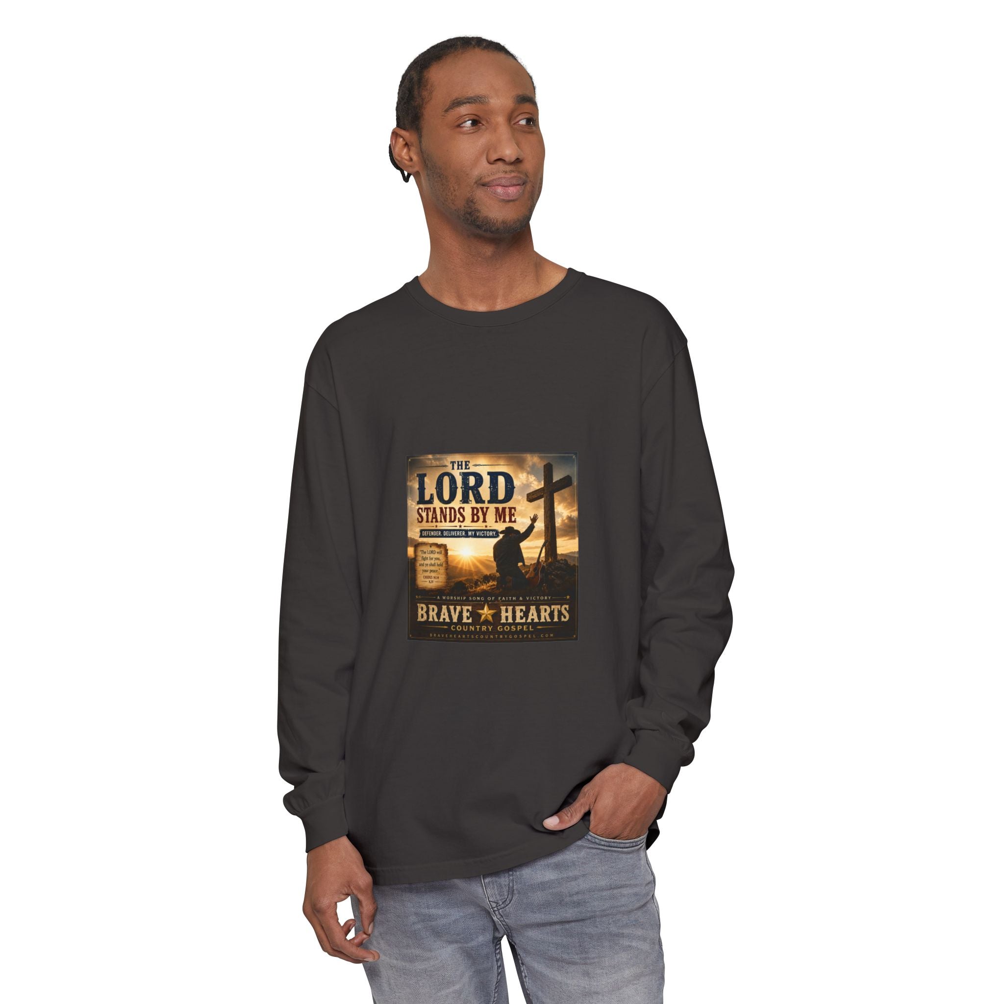 The Lord Stands By Me — Brave Hearts Country Gospel Long Sleeve T-Shirt