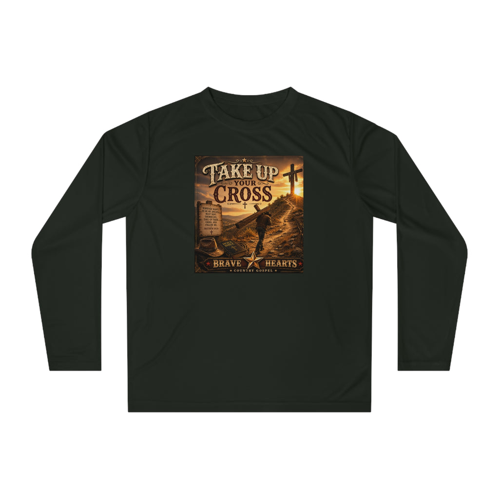Take Up Your Cross - Brave Hearts Country Gospel Long Sleeve T-Shirt