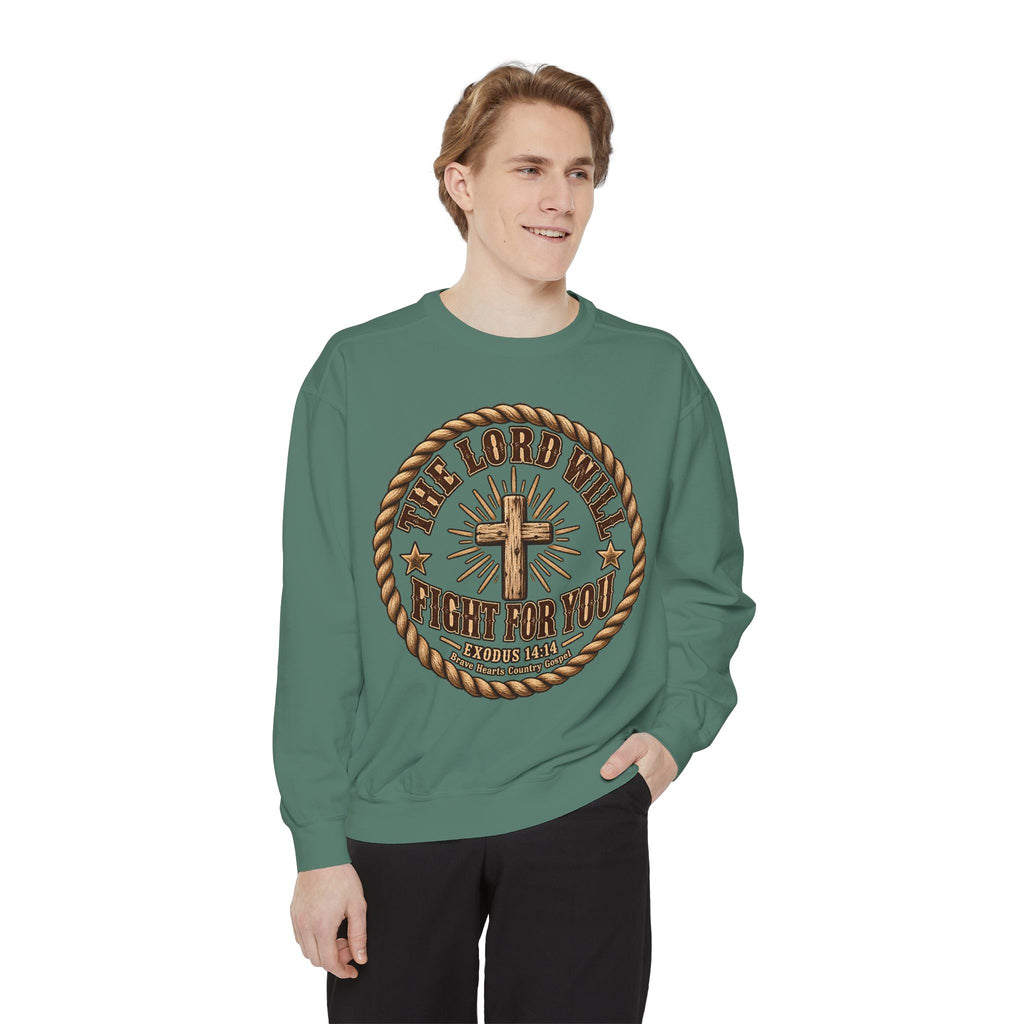 The Lord Will Fight For You - Brave Hearts Country Gospel Sweatshirt