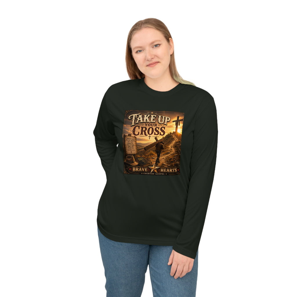 Take Up Your Cross - Brave Hearts Country Gospel Long Sleeve T-Shirt