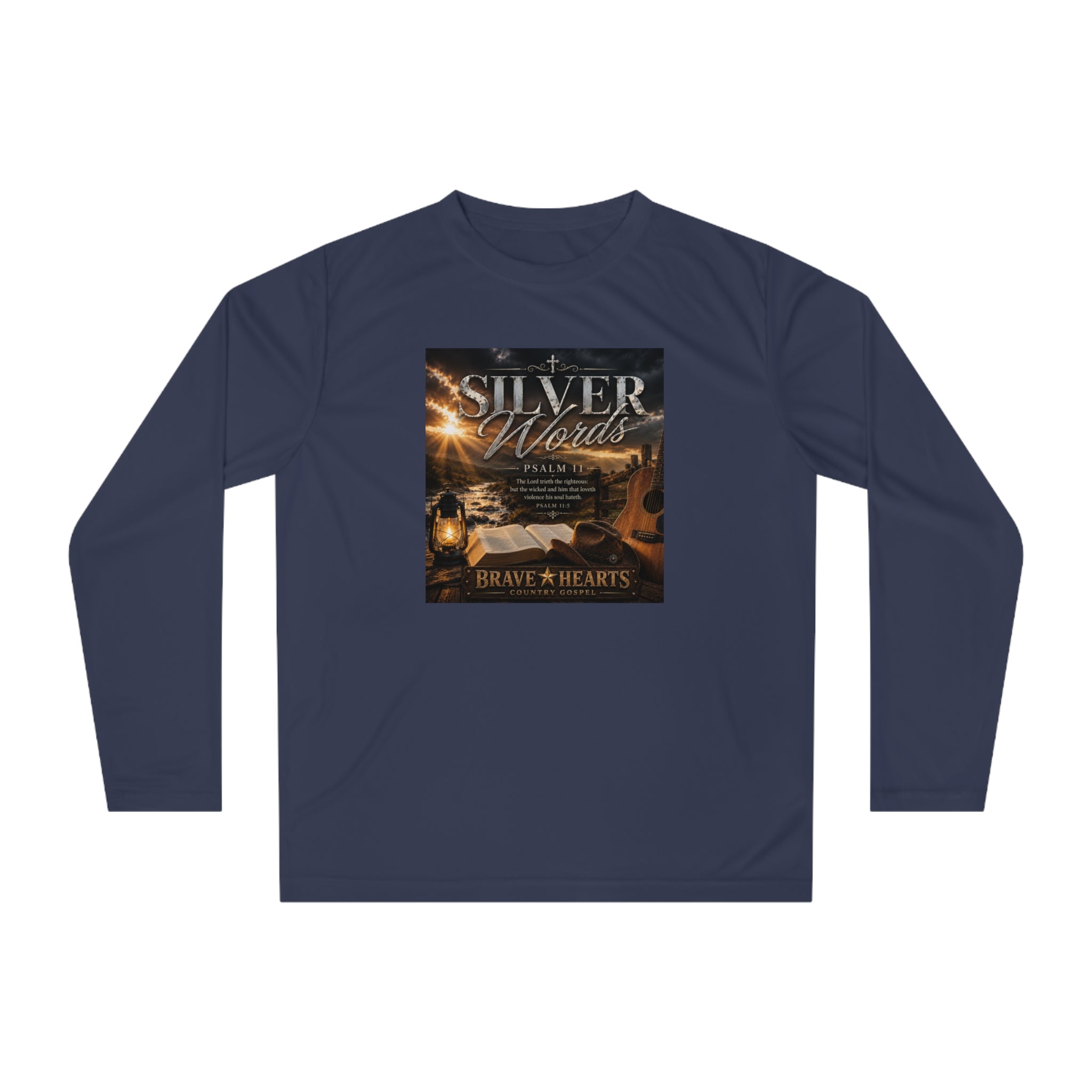 Silver Words - Brave Hearts Country Gospel Long Sleeve T-Shirt