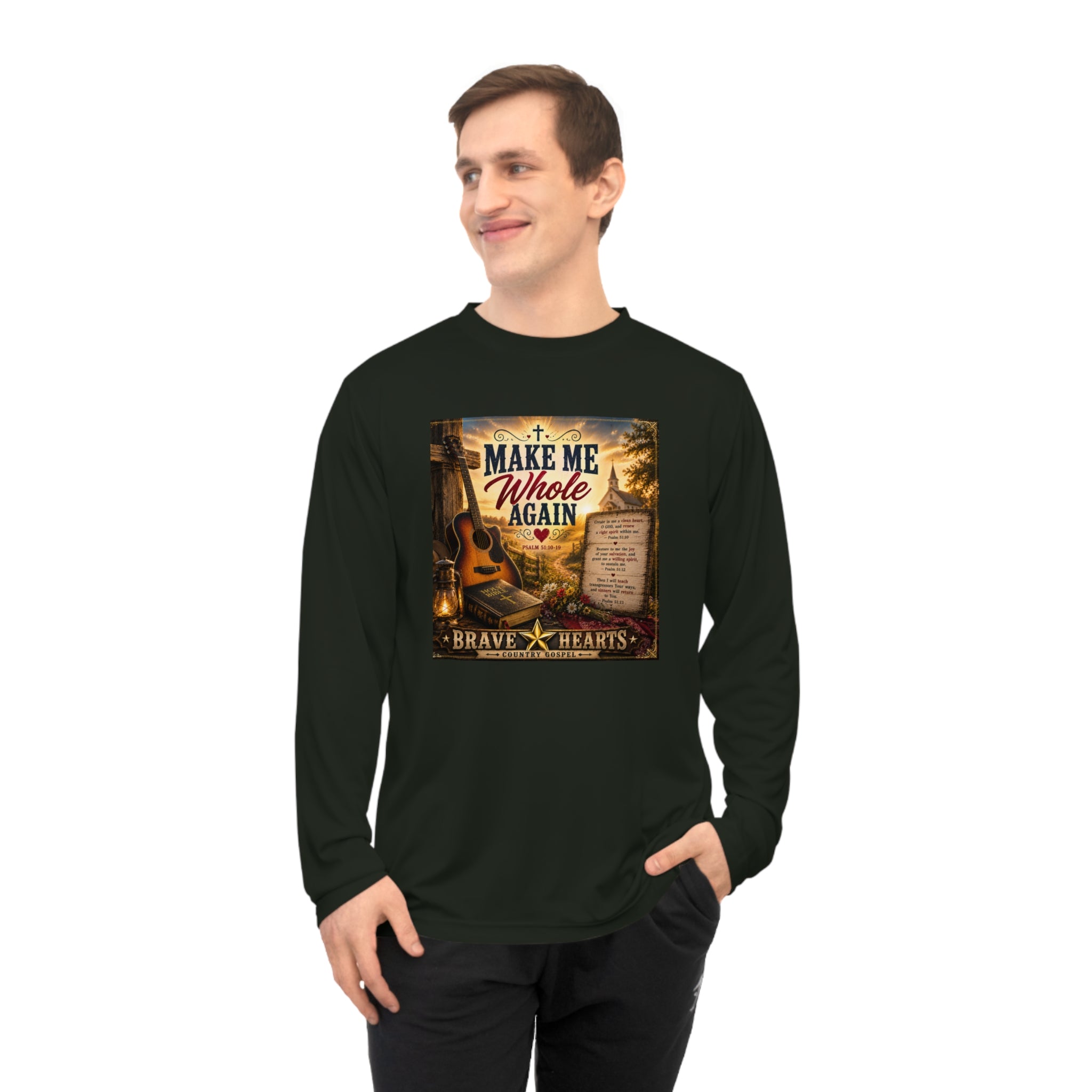 Make Me Whole Again — Brave Hearts Country Gospel Long Sleeve T-Shirt