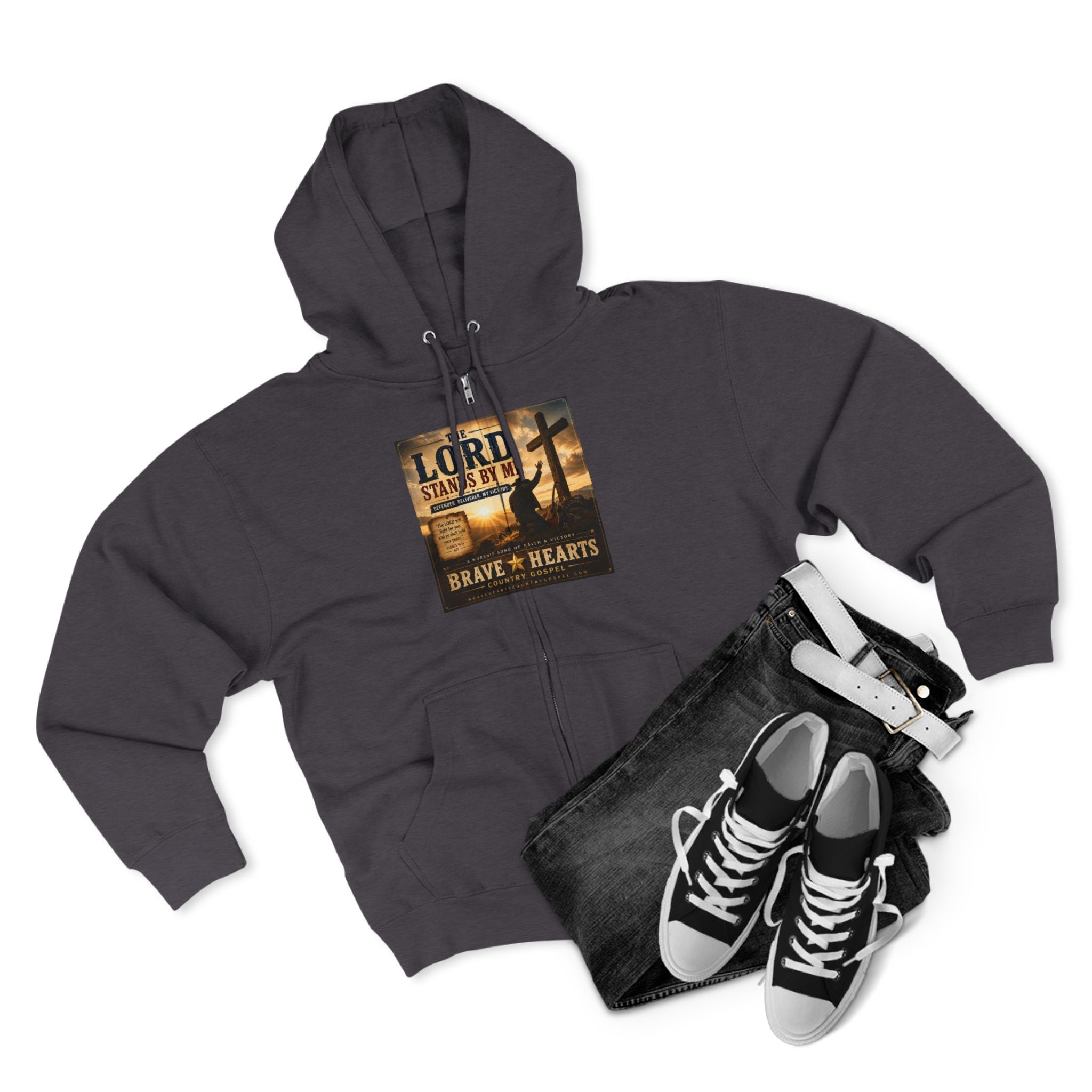 The Lord Stands By Me - Brave Hearts Country Gospel Zip Hoodie