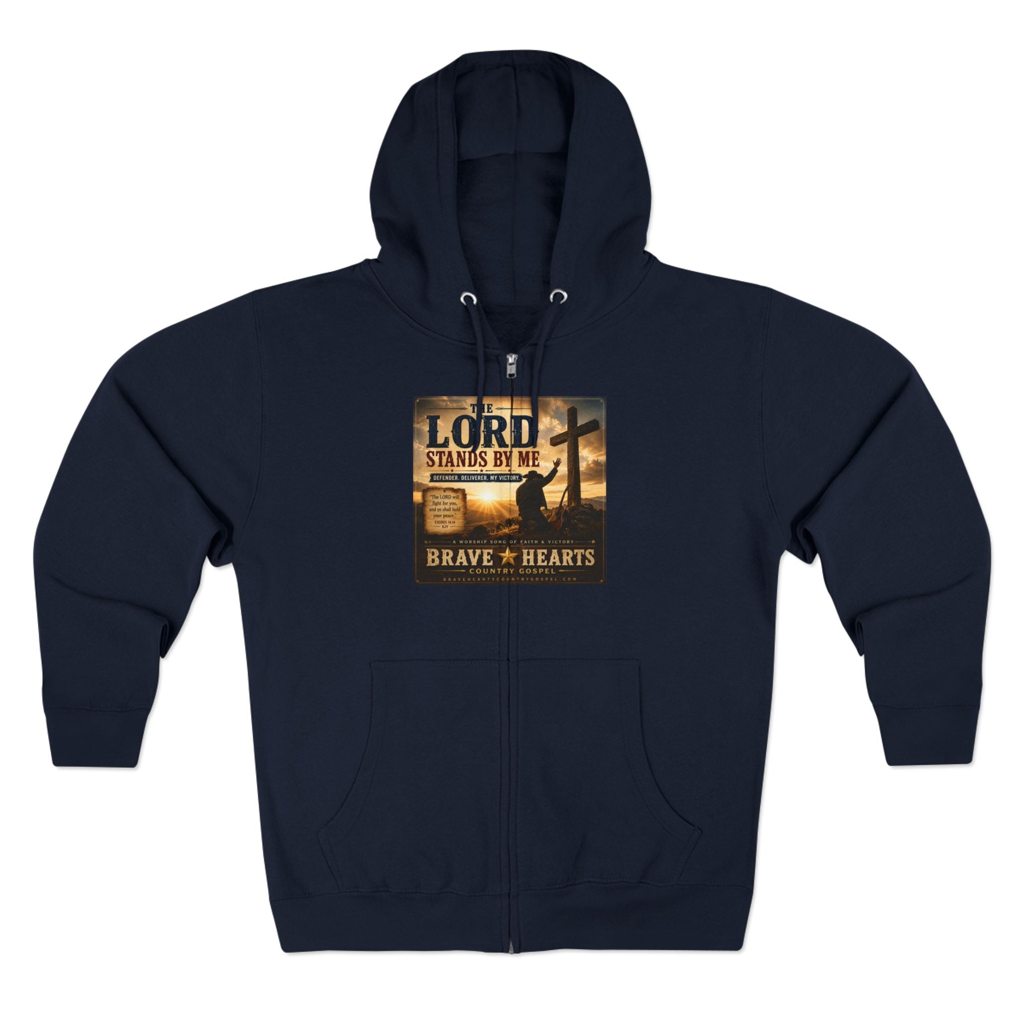 Lord Stands By Me - Brave Hearts Country Gospel Zip Hoodie