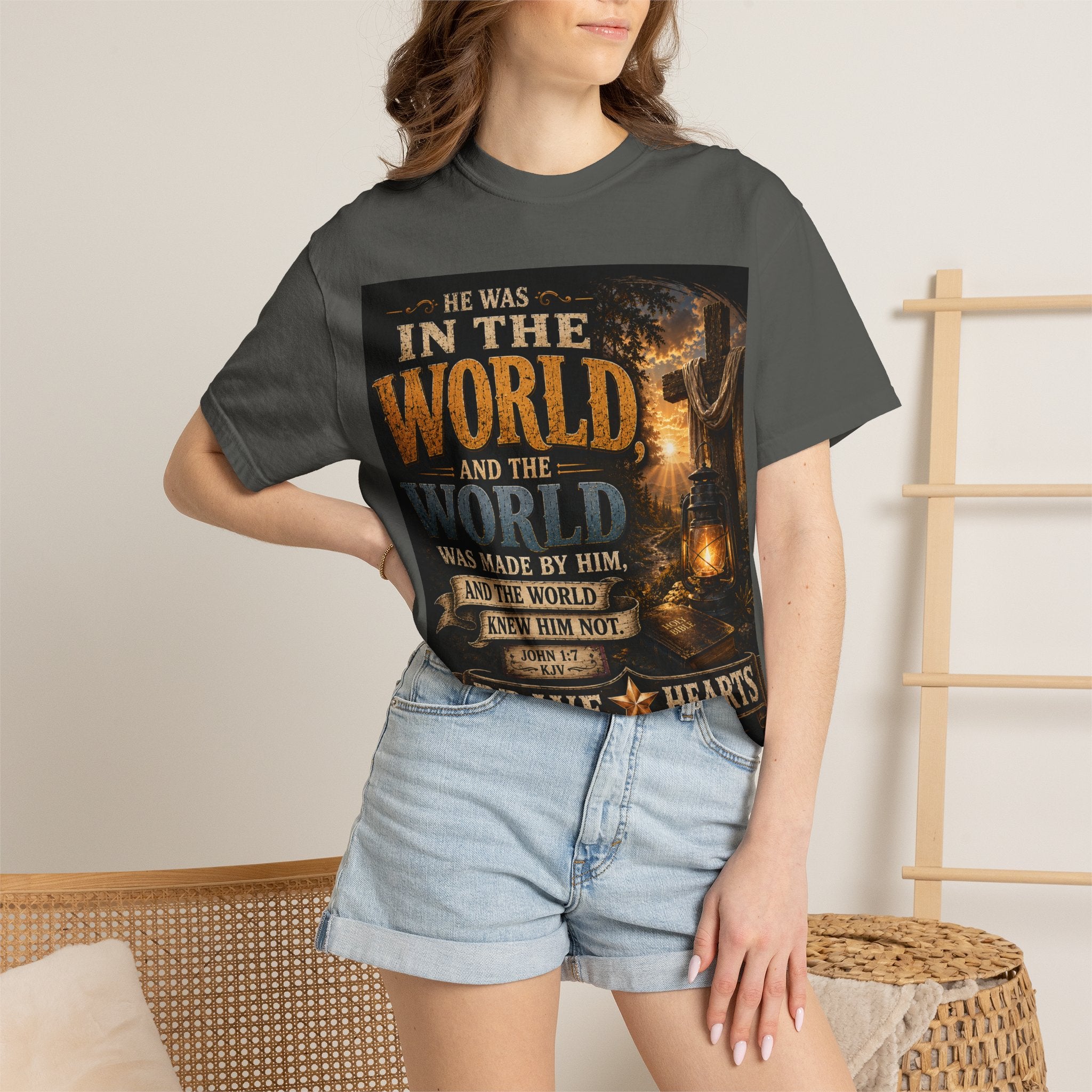 He Was In The World — Brave Hearts Country Gospel T-Shirt