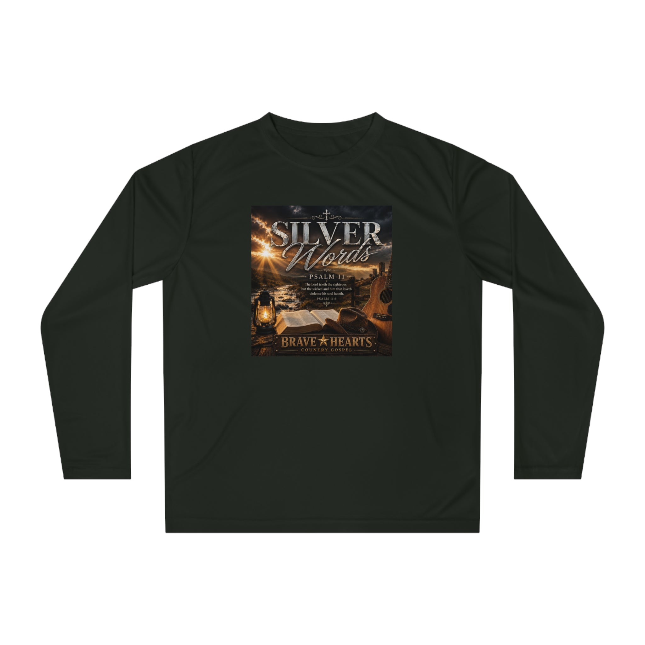 Silver Words - Brave Hearts Country Gospel Long Sleeve T-Shirt
