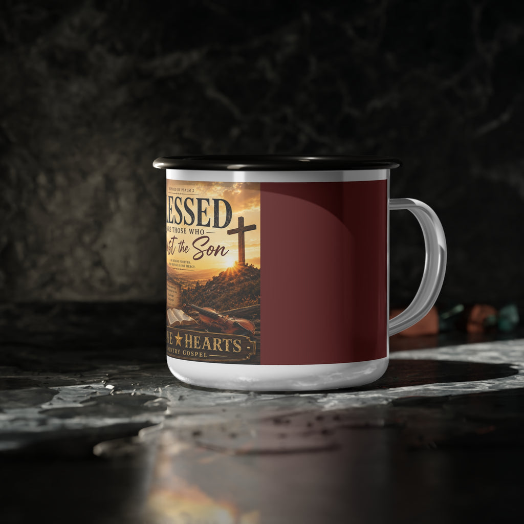Blessed Are Those Who Trust the Son Enamel mug - Brave Hearts Country Gospel