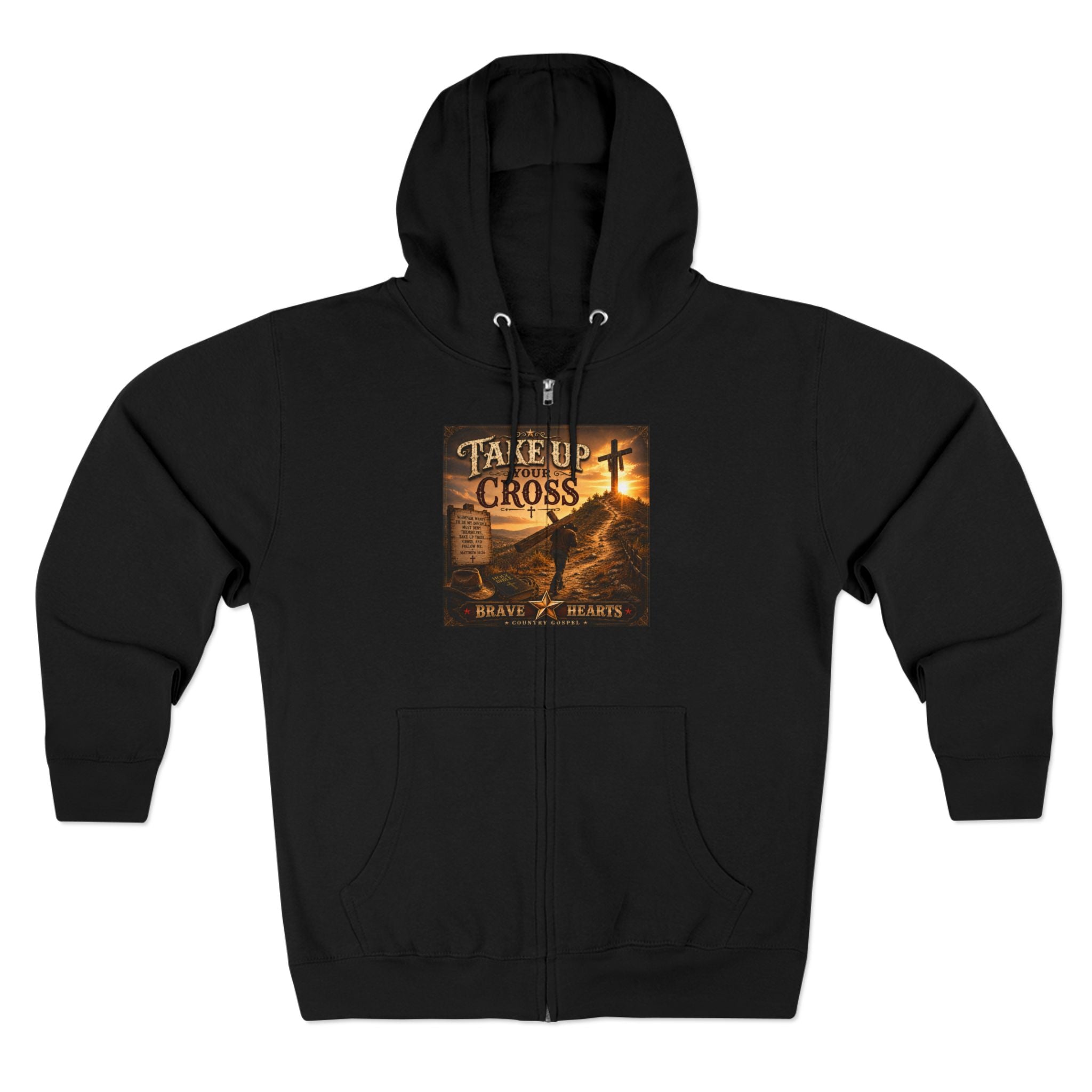 Take Up Your Cross— Brave Hearts Country Gospel Hoodie